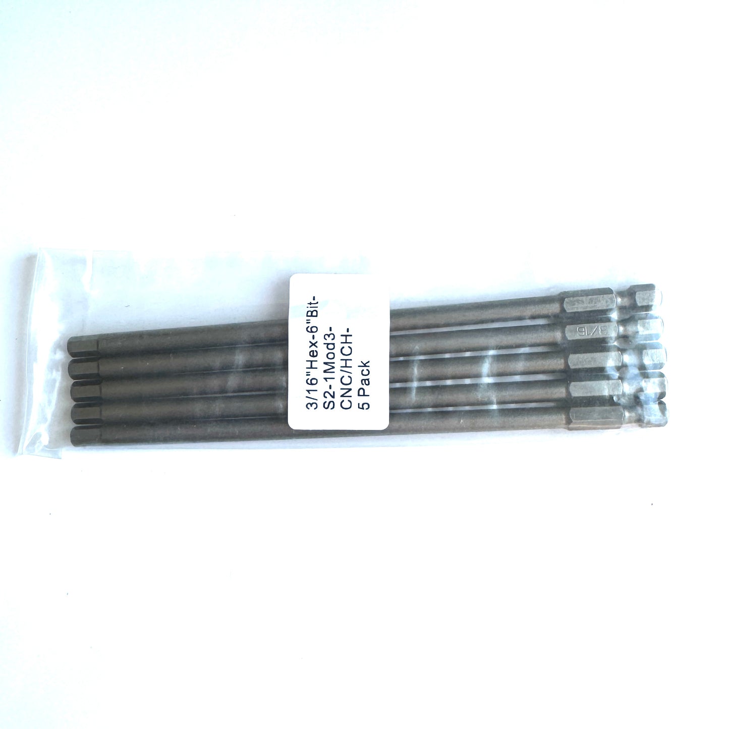 3/16" Hex Drive Bit 6-inch length
