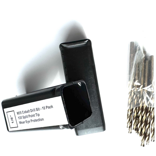 1/8" Cobalt Drill Bit 10 Pack