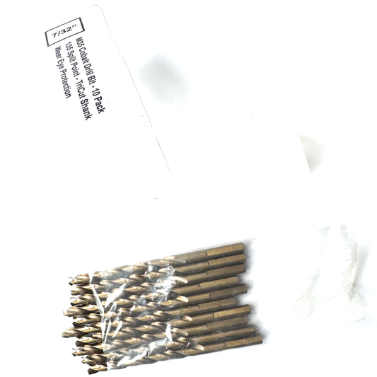 7/32" Cobalt Drill Bit 10 Pack