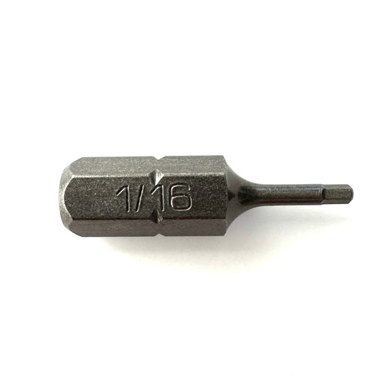 1/16" Hex Insert Bit 1-inch length