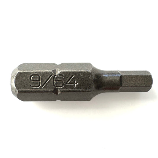 9/64" Hex Insert Bit 1-inch length